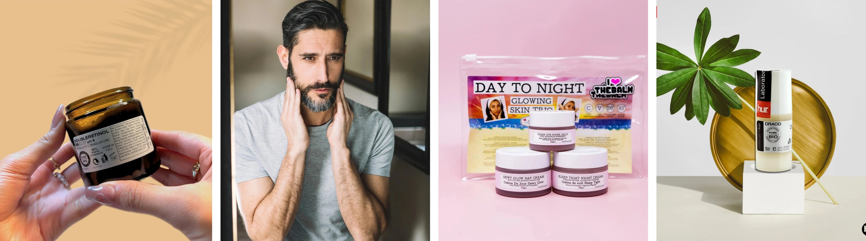 Moisturizer products collage
