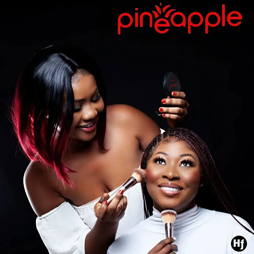 Woman applying bronzer blush to another woman