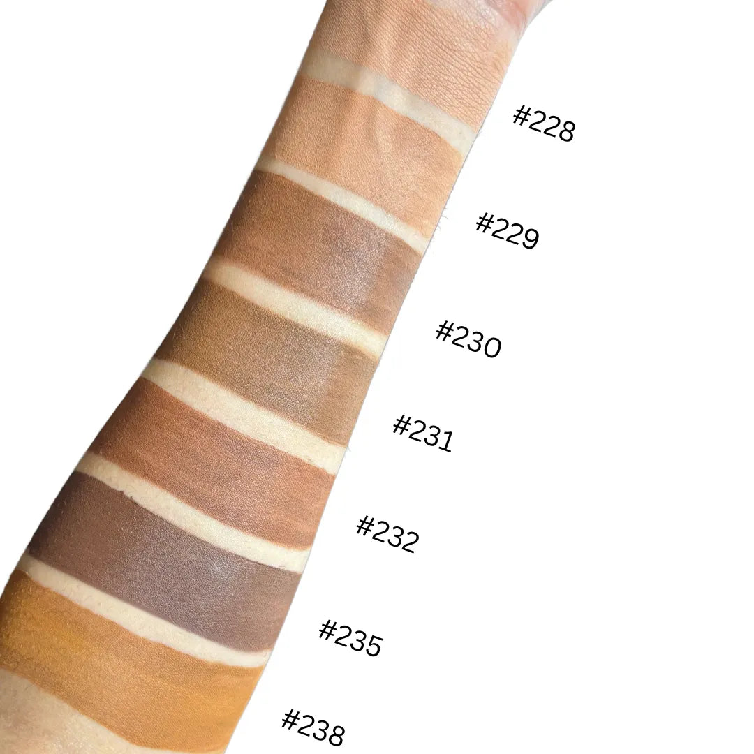 Pump foundation swatches on arm