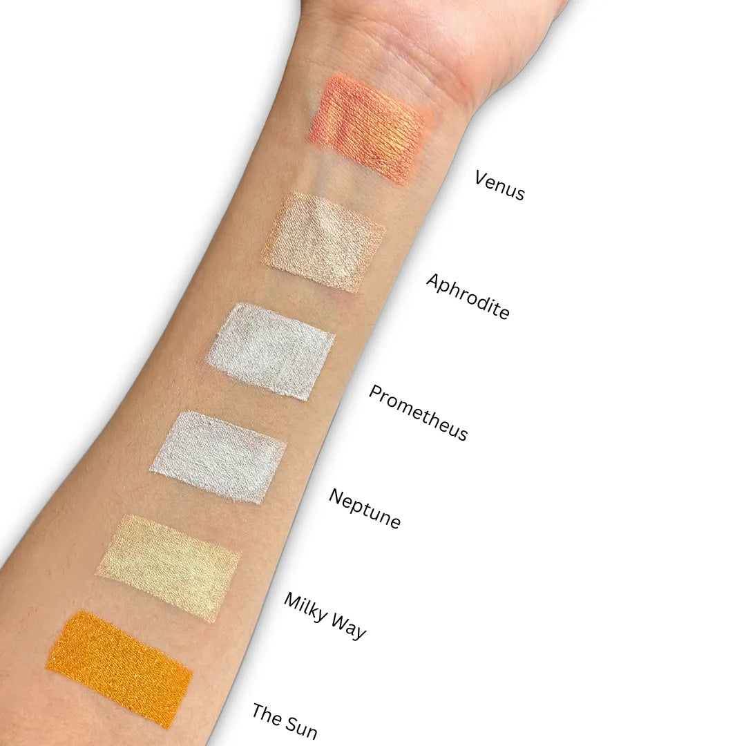 Swatches on arm liquid moondust image